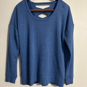 Balance Collection Cammy Crisscross Back Pullover Women’s Top Blue Size Small